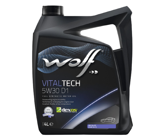 Моторное масло Wolf VitalTech 5W-30 D1, 4л  (WOLF: 161154)